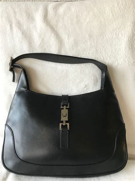 gucci schoudertas zwart|gucci black leather jackie.